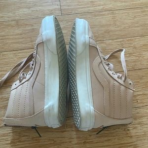 Vegan leather high top vans